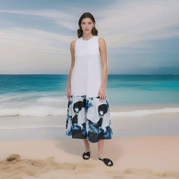 Dkny Dresses & Skirts - DKNY Women's Abstract Peacock Floral Sleeveless Dress Size S Brand New with Tags